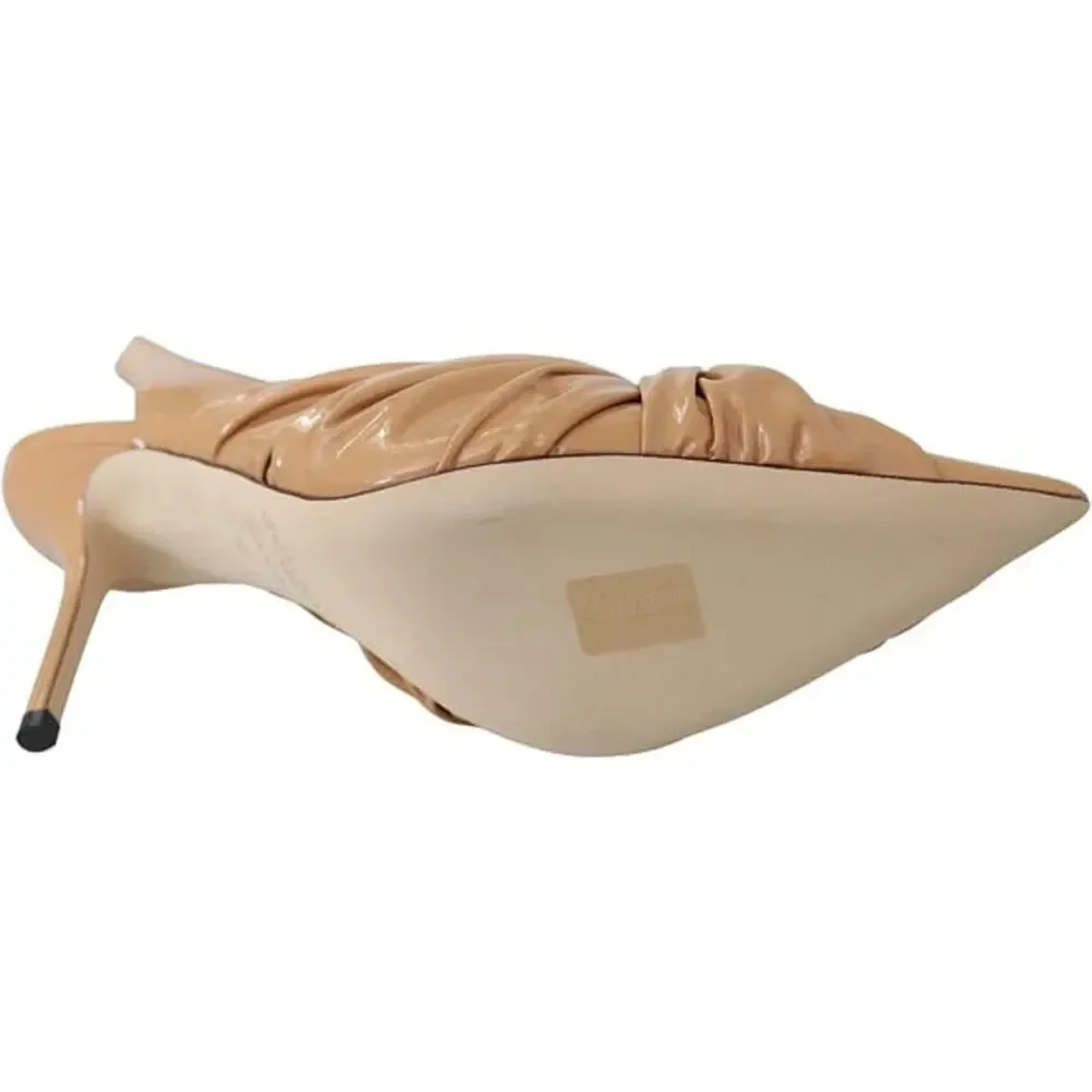 NWB Jimmy Choo Annabell 85 Leather Pumps Caramel Womens Size 40.5